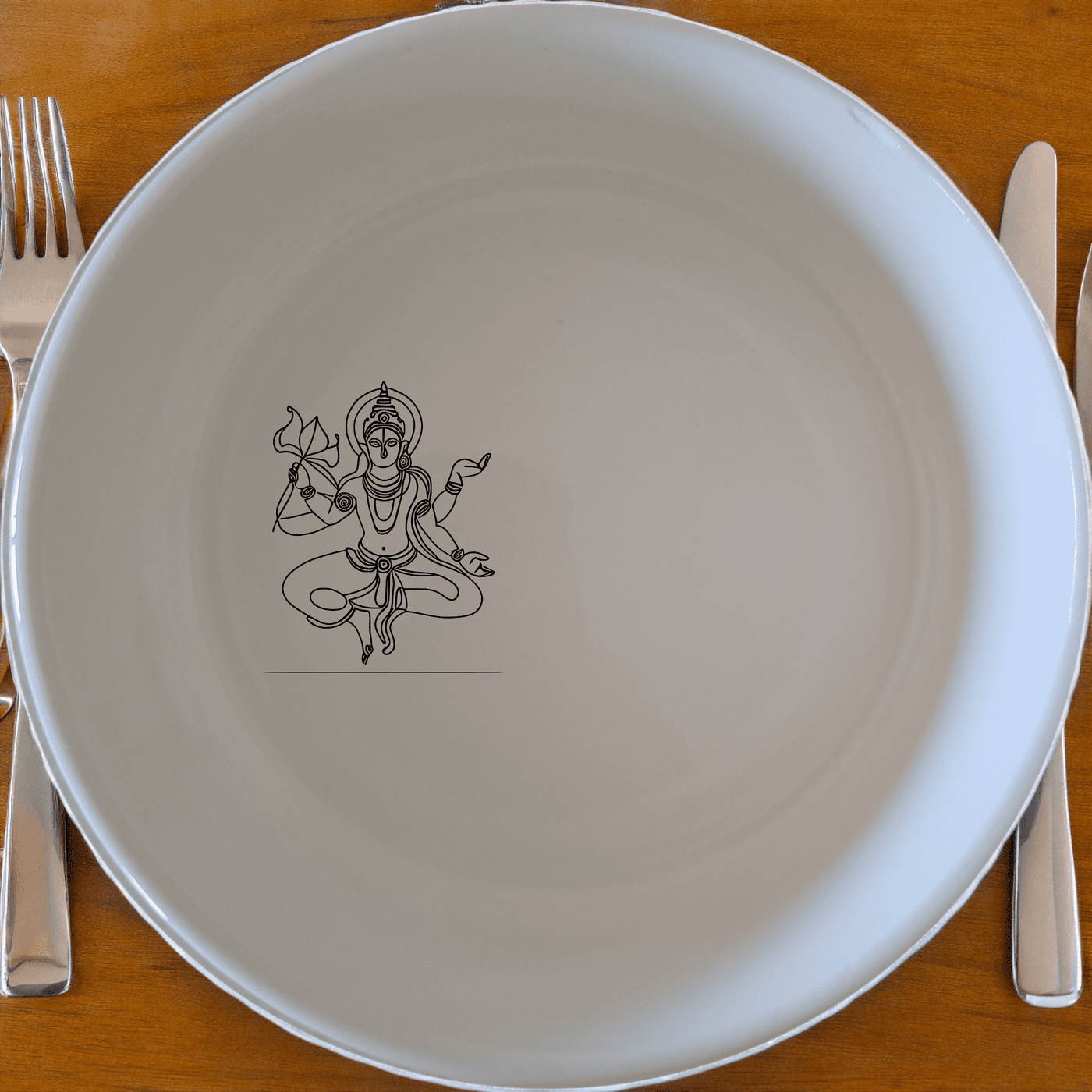 The Hindu Imagery Panda Bowl Set of 4 adds spiritual elegance to your dining experience with intricate artwork.