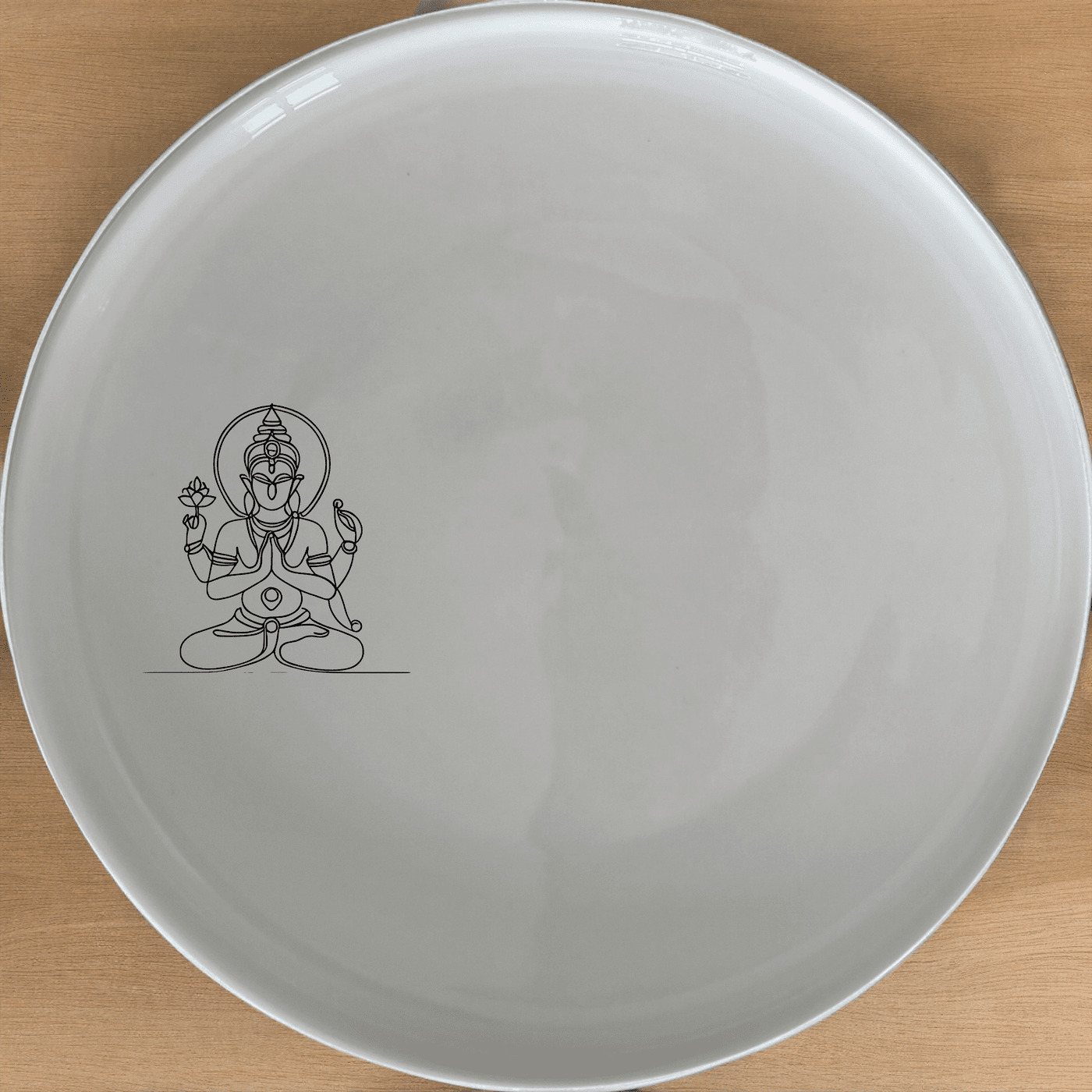 The Hindu Imagery Dinner Plate Set of 4 features intricate designs that bring spiritual elegance to your dining table.