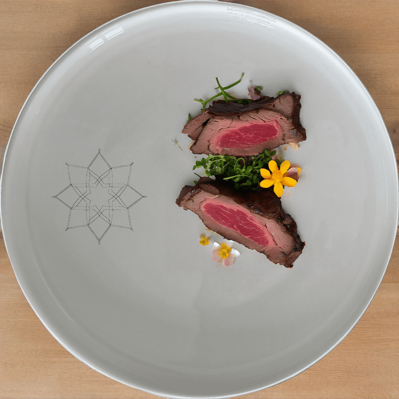 The Islamic Imagery Side Plate Set of 4 features elegant geometric patterns, perfect for adding a touch of cultural sophistication to any dining setting.