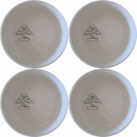 The Japanese Bonsai Tree Bowl Set of 4 - Range 1 features minimalist designs perfect for any modern kitchen or dining space.