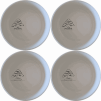Japanese Bonsai Tree Bowl Set of 4 - Range 4 is a beautifully crafted set of four ceramic bowls, each featuring an elegant bonsai tree design.