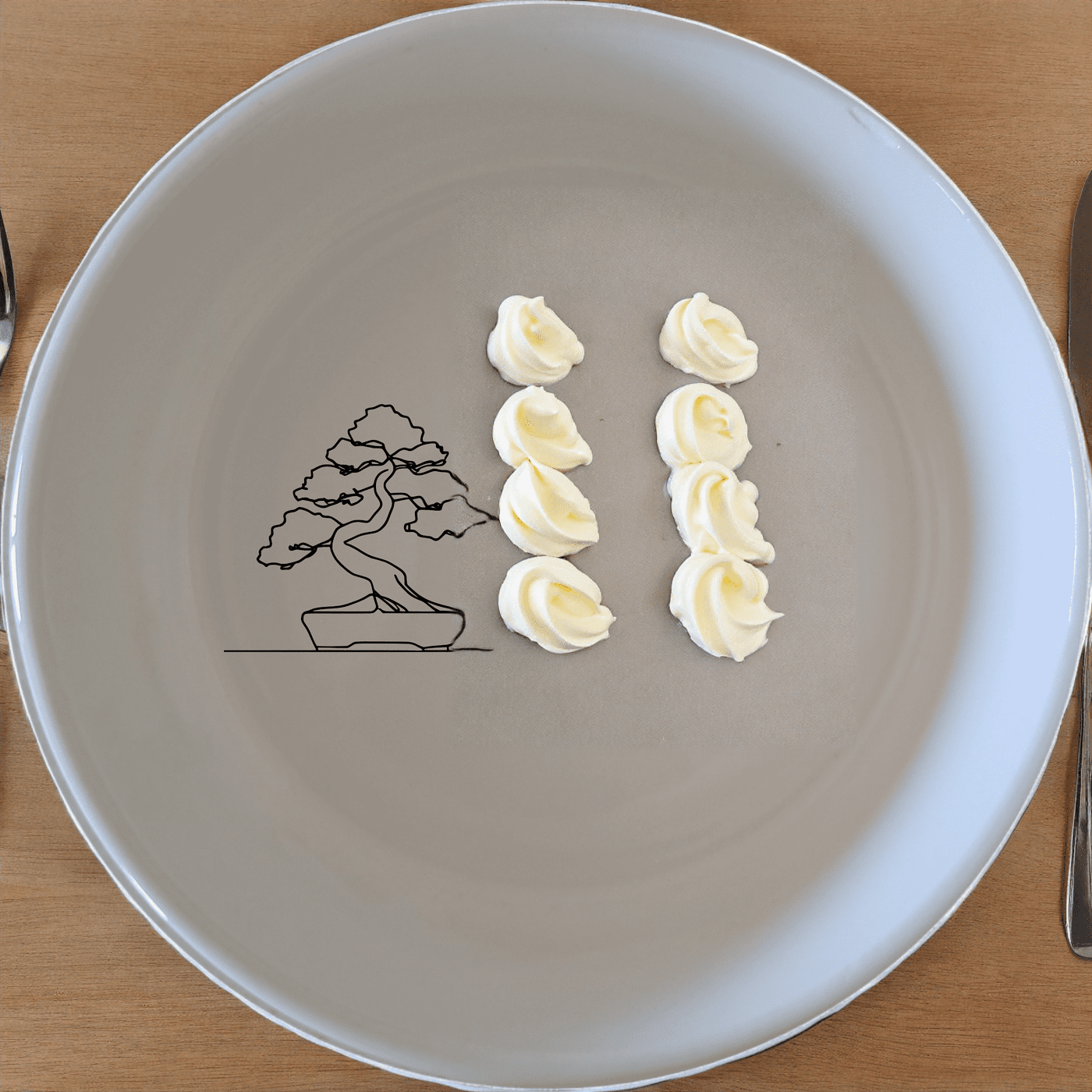 The Japanese Bonsai Tree Bowl Set of 4 - Range 3 features elegant minimalist designs perfect for any dining occasion.