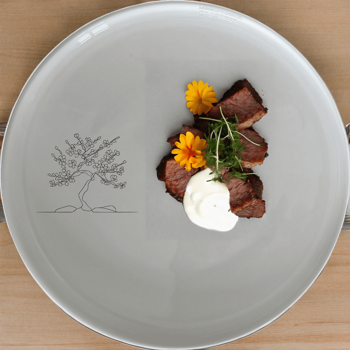 Japanese Cherry Blossom Tree Dinner Plate Set of 4 - Range 1 is a beautiful and elegant set of plates perfect for any dining occasion.