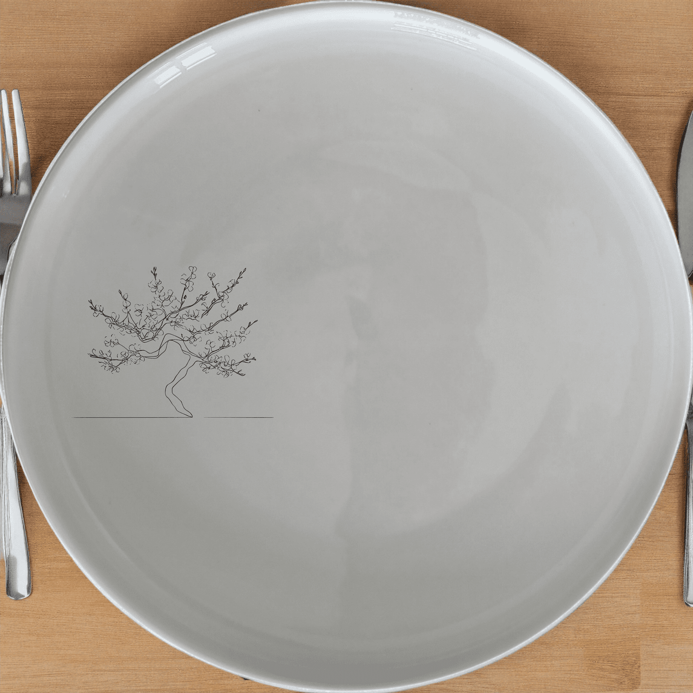 Japanese Cherry Blossom Tree Dinner Plate Set of 4 - Range 2 adds a touch of nature to your dining table.