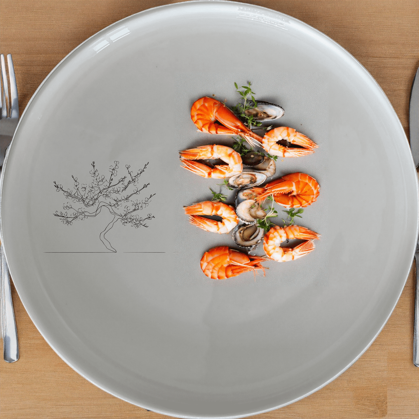 Japanese Cherry Blossom Tree Dinner Plate Set of 4 - Range 2 adds a touch of nature to your dining table.