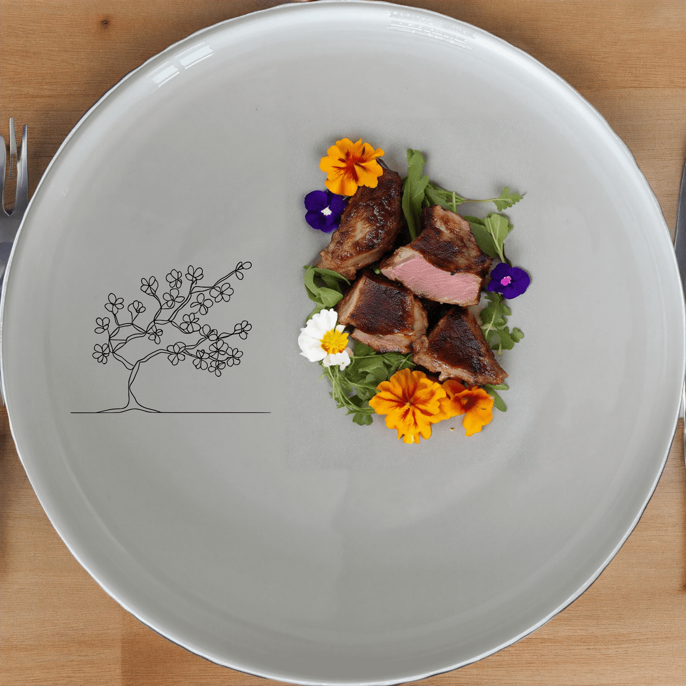 Japanese Cherry Blossom Tree Dinner Plate Set of 4 - Range 3 is a beautiful and elegant set of plates perfect for any dining occasion.