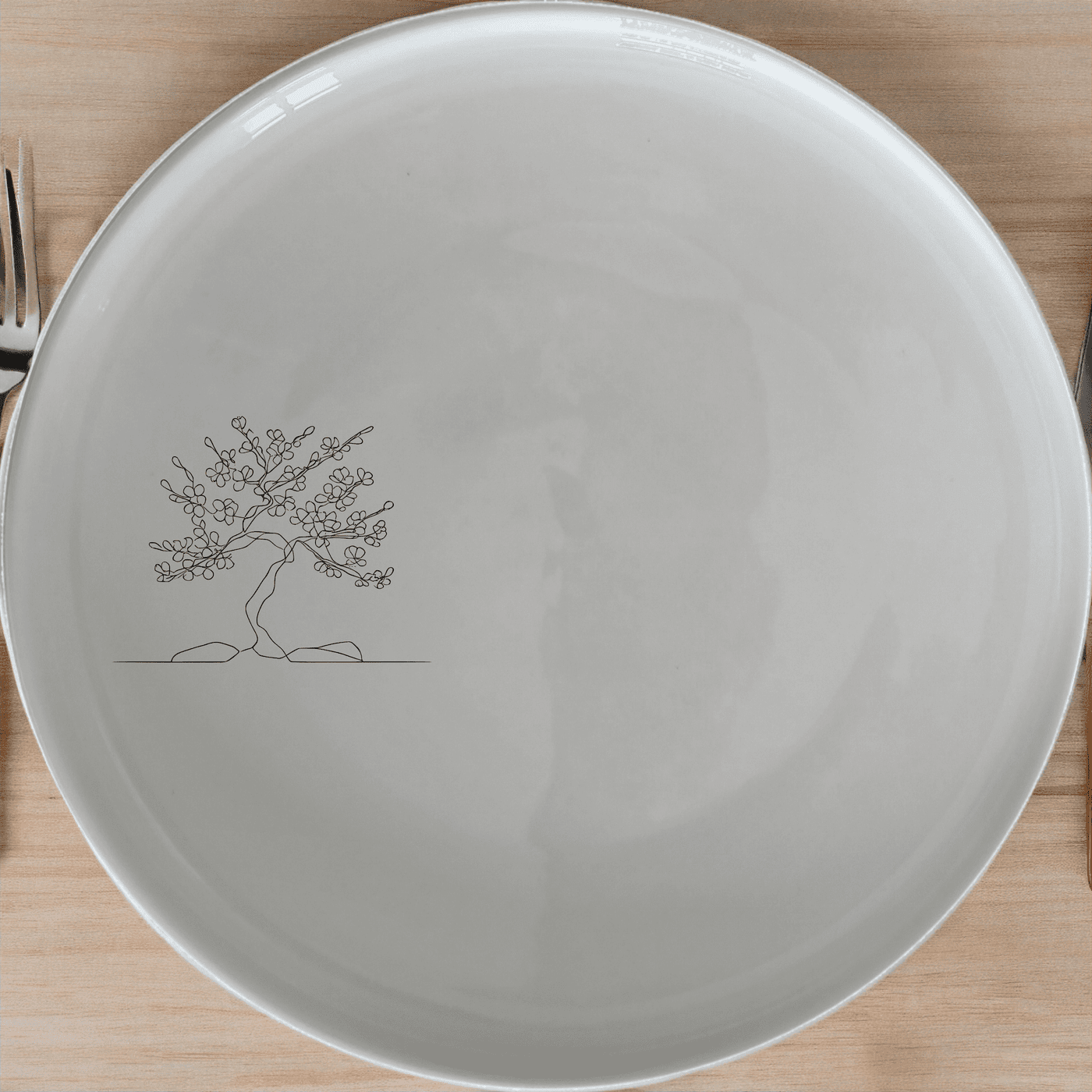 Japanese Cherry Blossom Side Plate Set of 4 - Range 1 is a beautiful and elegant set of four side plates featuring a delicate cherry blossom design.