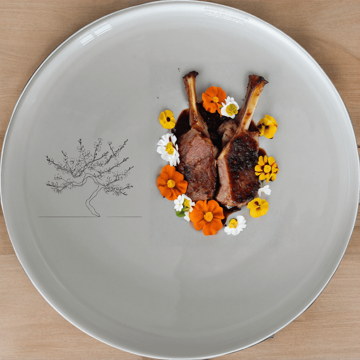 Japanese Cherry Blossom Side Plate Set of 4 - Range 2 is a beautiful and elegant set of four side plates featuring a delicate cherry blossom design.