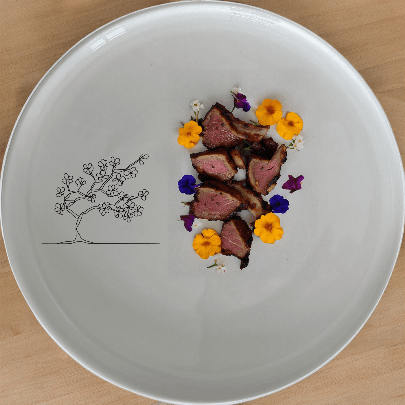 Japanese Cherry Blossom Side Plate Set of 4 - Range 3 is a beautiful and elegant set of four side plates featuring a delicate cherry blossom design.