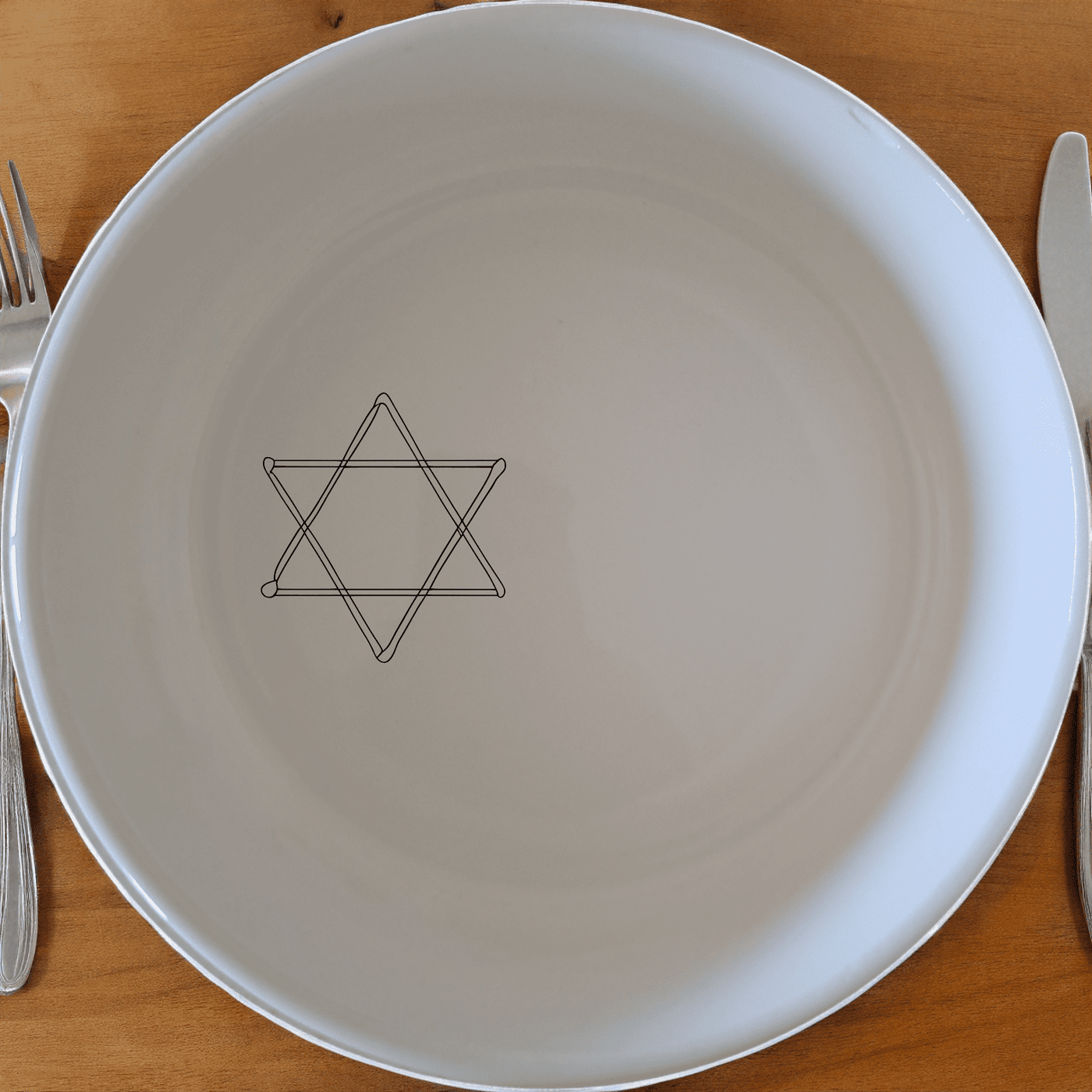 The Jewish Imagery Ceramic Bowl Set of 4 features a delicate Star of David design, perfect for everyday use or special occasions.