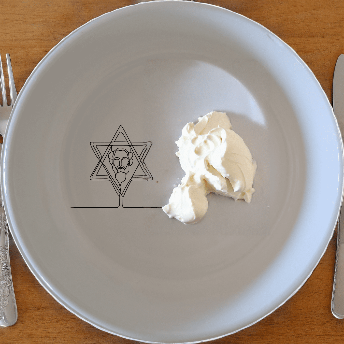 Jewish Imagery Flat Bowl Set of 4 features intricate designs perfect for any dining occasion.