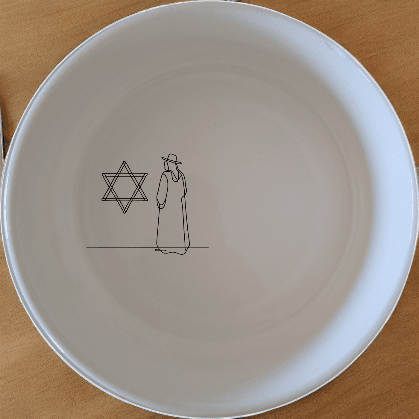Jewish Imagery Flat Bowl Set of 4 adds a touch of cultural elegance to your dining experience with intricate designs.