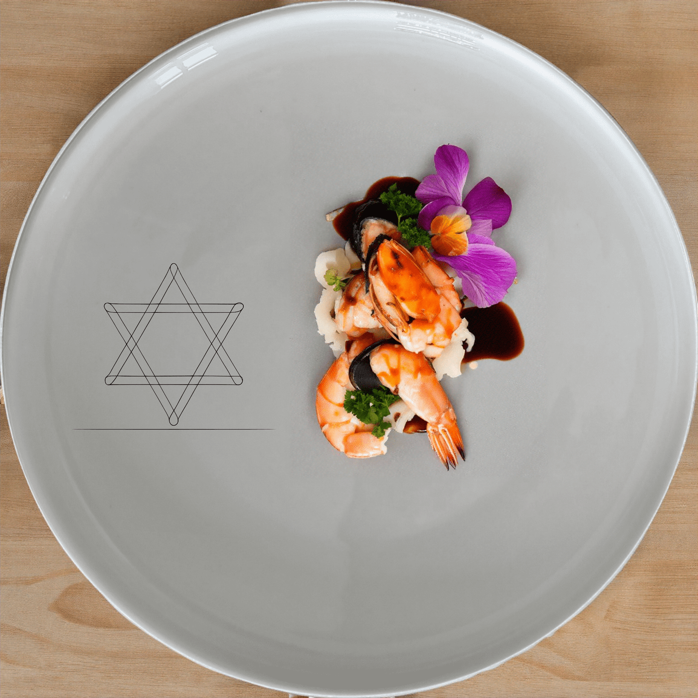 The Jewish Imagery Side Plate Set of 4 features a subtle yet meaningful design, perfect for adding a touch of heritage to your dining experience.