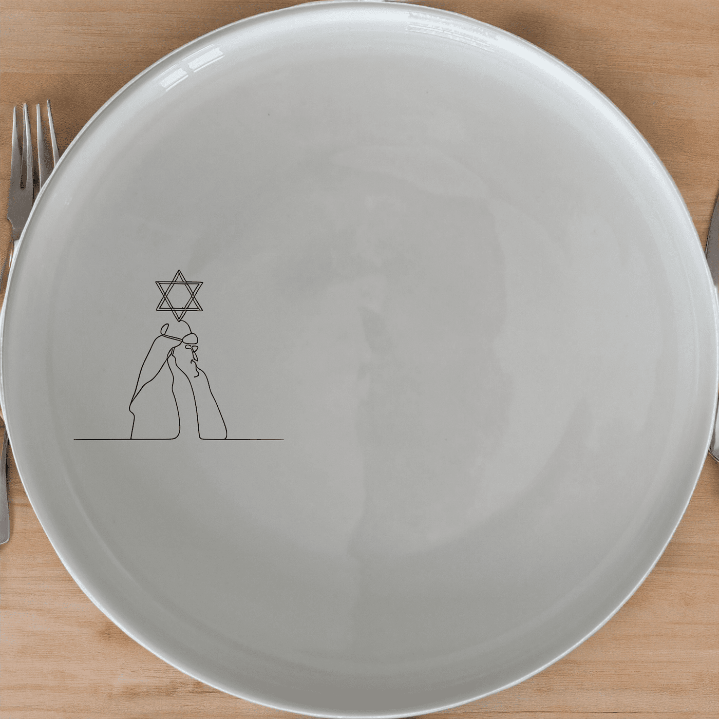 Jewish Imagery Side Plate Set of 4 offers a unique and meaningful addition to your dining collection, perfect for special occasions or everyday use.