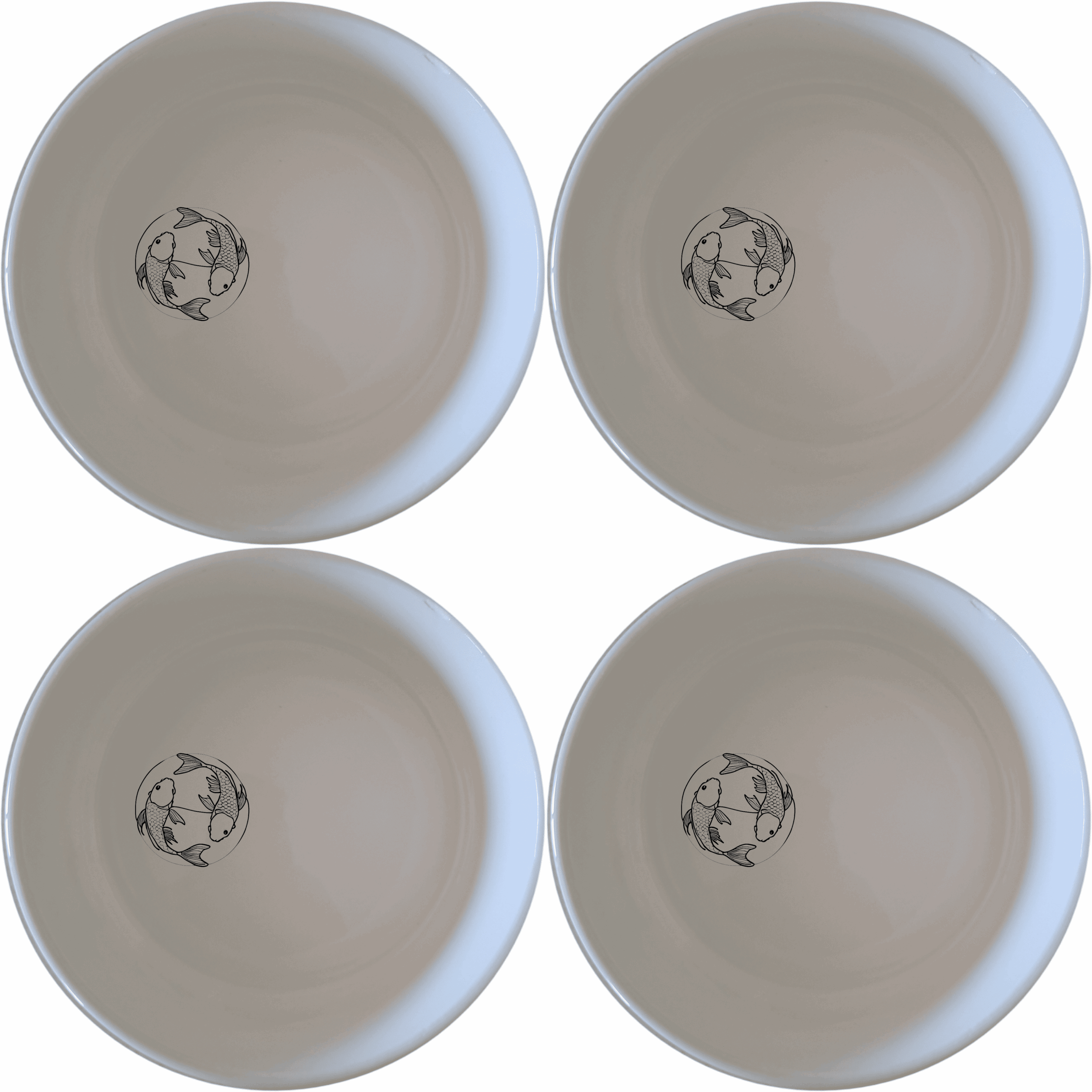 The Yingyang Koi Fish Bowl Set of 4 features a harmonious design inspired by ancient symbolism, perfect for adding a touch of serenity to your dining experience.