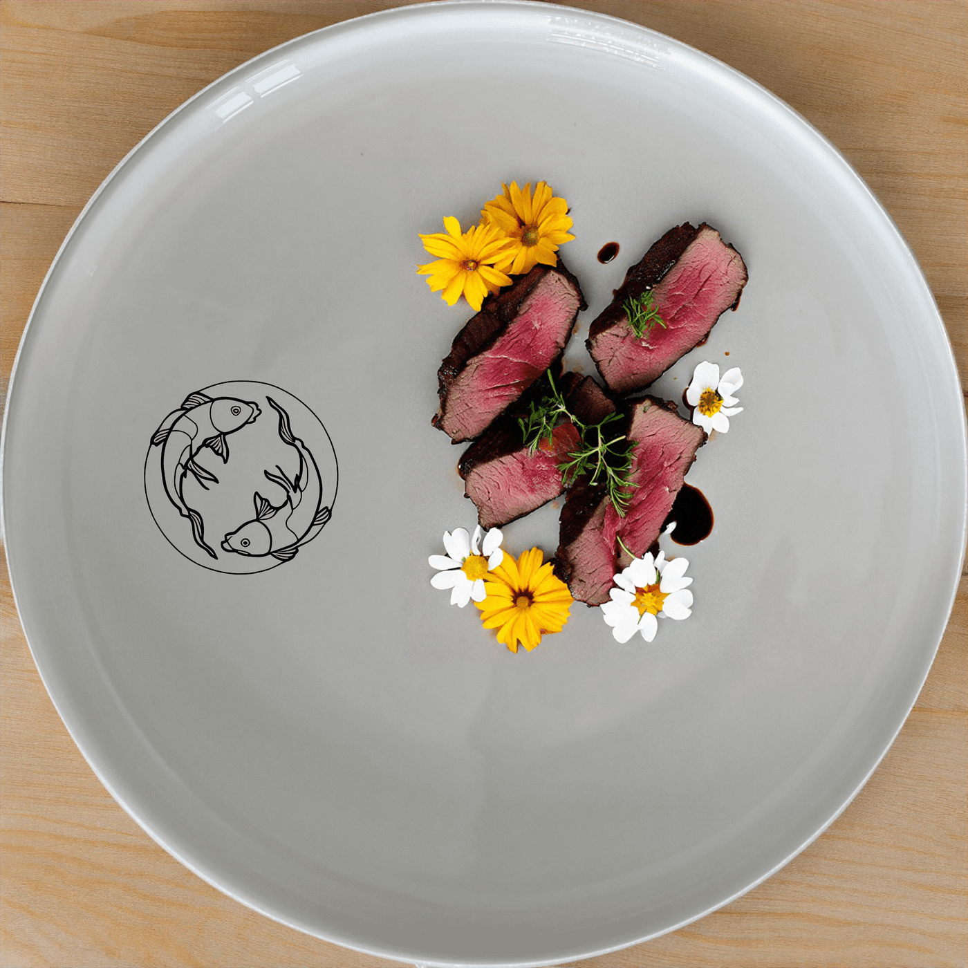 The Yingyang Koi Fish Side Plate Set of 4 features a harmonious design inspired by ancient Chinese philosophy, perfect for modern dining.