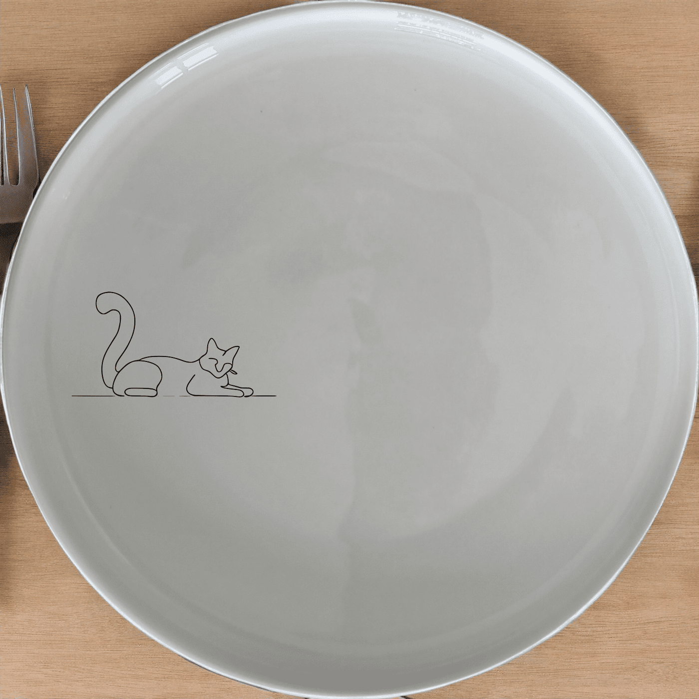 Lazy Stretching Cat Side Plate Set of 4 - Range 1 is a charming and stylish addition to any dining table, perfect for modern homes.