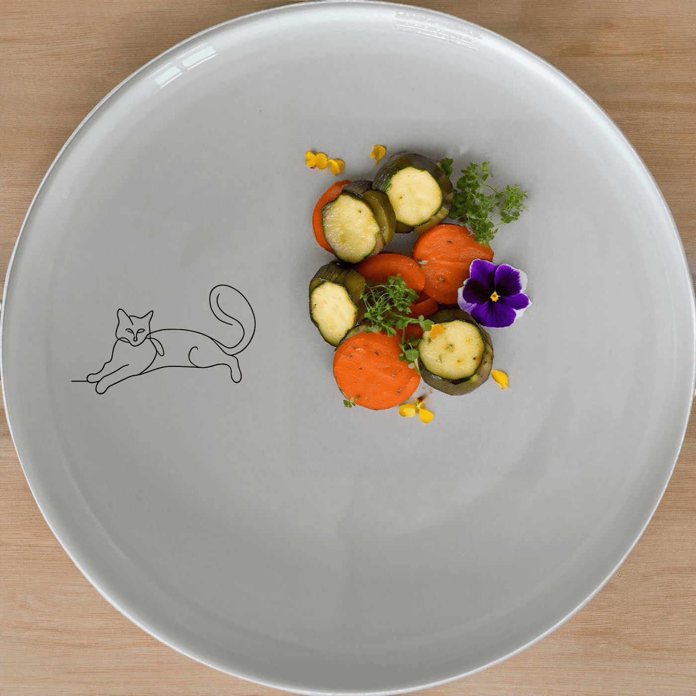 Lazy Stretching Cat Side Plate Set of 4 - Range 4 is a charming and stylish addition to any dining table.