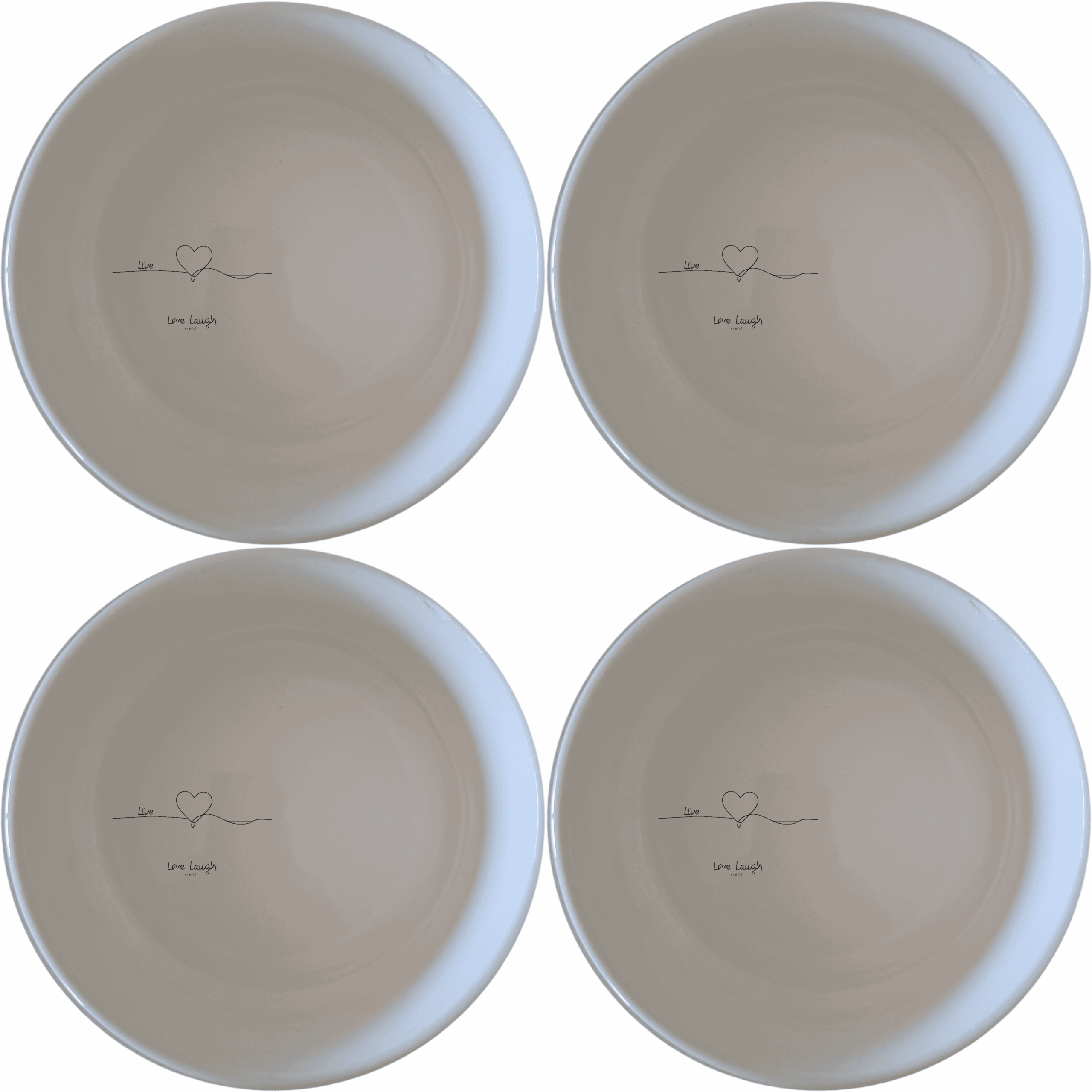 Live Love Laugh Bowl Set of 4 - Range 2 is a beautiful and versatile set perfect for everyday use or special occasions.