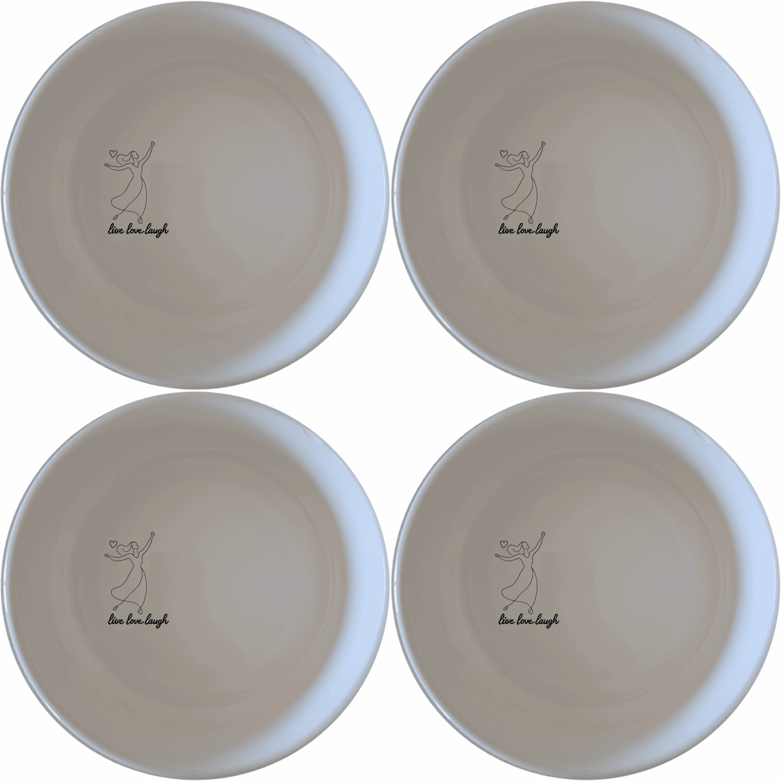 Live Love Laugh Bowl Set of 4 - Range 3 is a charming and versatile addition to your kitchen collection.