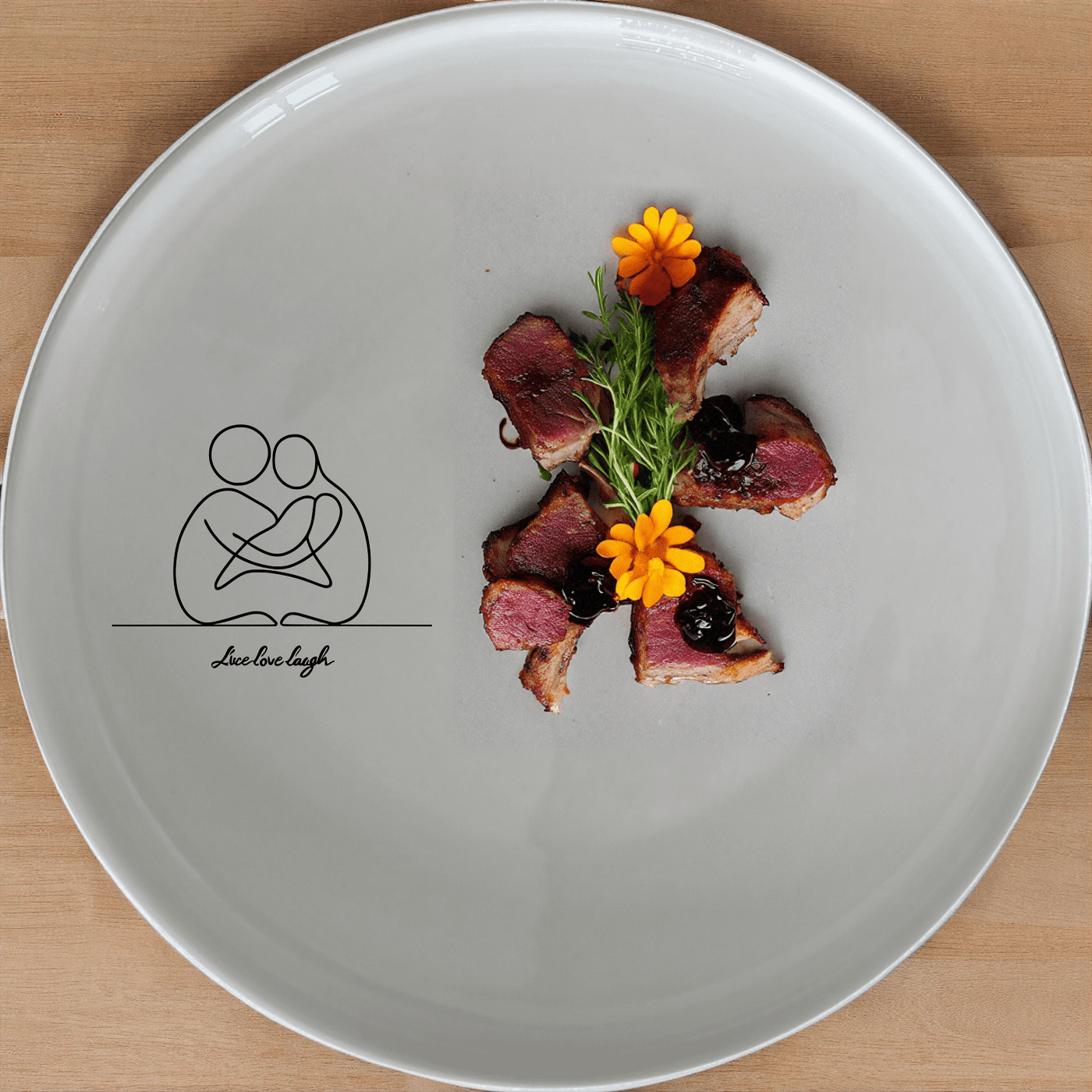 Live Love Laugh Dinner Plate Set of 4 - Range 1 is a beautiful and versatile dinner plate set perfect for any home.