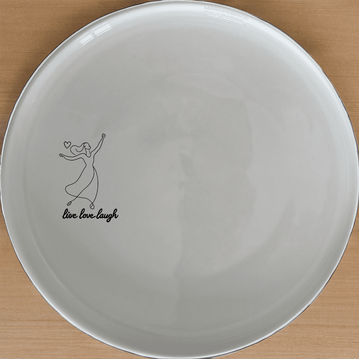 Live Love Laugh Dinner Plate Set of 4 - Range 3 is a stylish and versatile dinner plate set perfect for everyday use or special occasions.