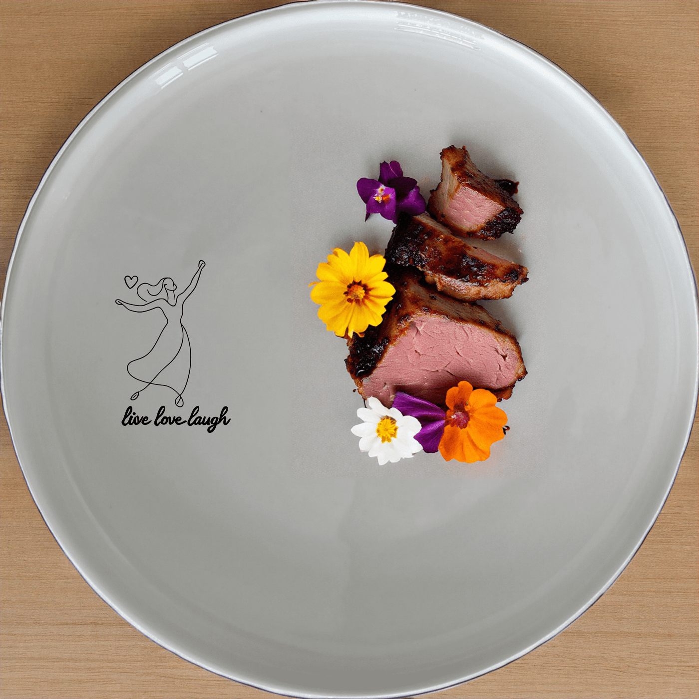 Live Love Laugh Dinner Plate Set of 4 - Range 3 is a stylish and versatile dinner plate set perfect for everyday use or special occasions.