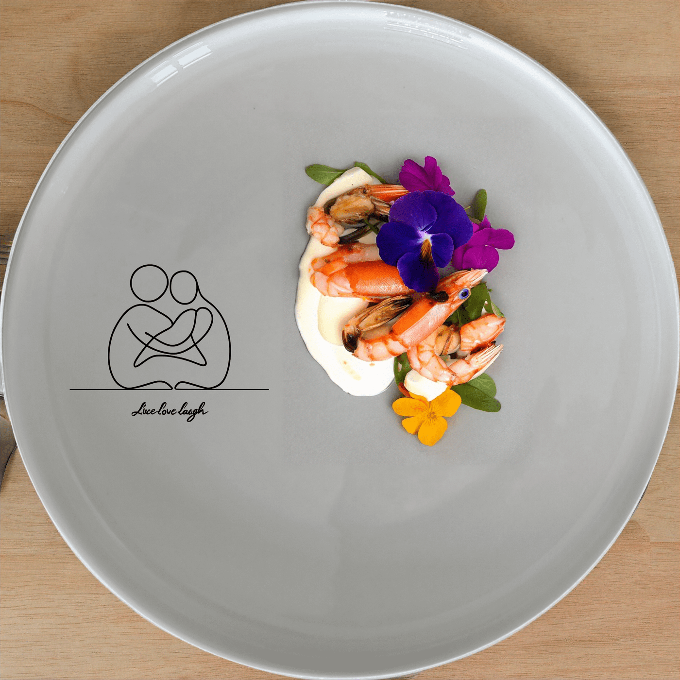 Live Love Laugh Side Plate Set of 4 - Range 1 is a charming and versatile addition to any dining set.