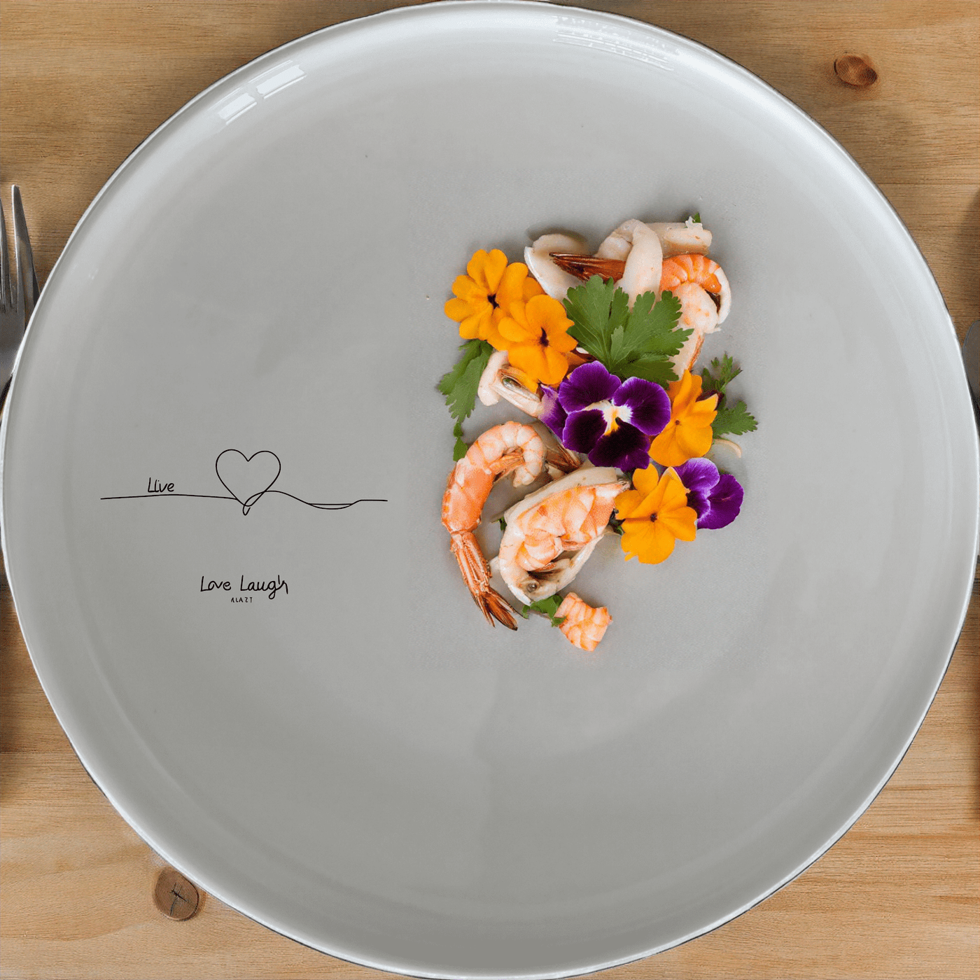 Live Love Laugh Side Plate Set of 4 - Range 2 is a charming and versatile addition to your dining collection.