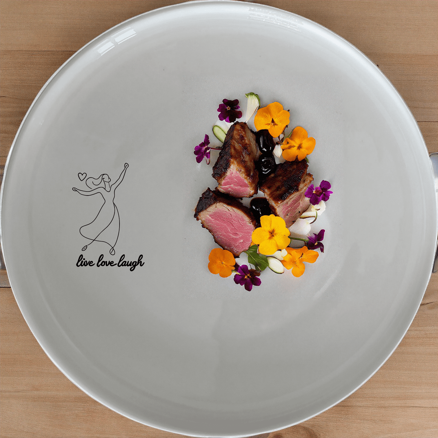 Live Love Laugh Side Plate Set of 4 - Range 3 is a beautiful and inspiring collection of plates perfect for everyday use or special occasions.