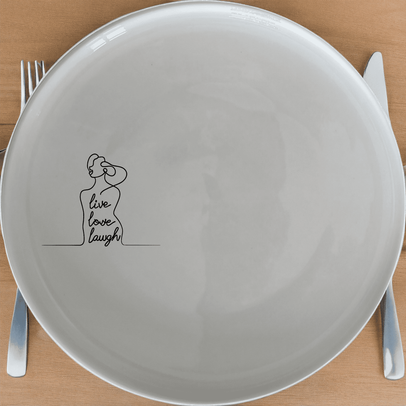 Live Love Laugh Side Plate Set of 4 - Range 4 is a stylish and versatile addition to your dining collection.