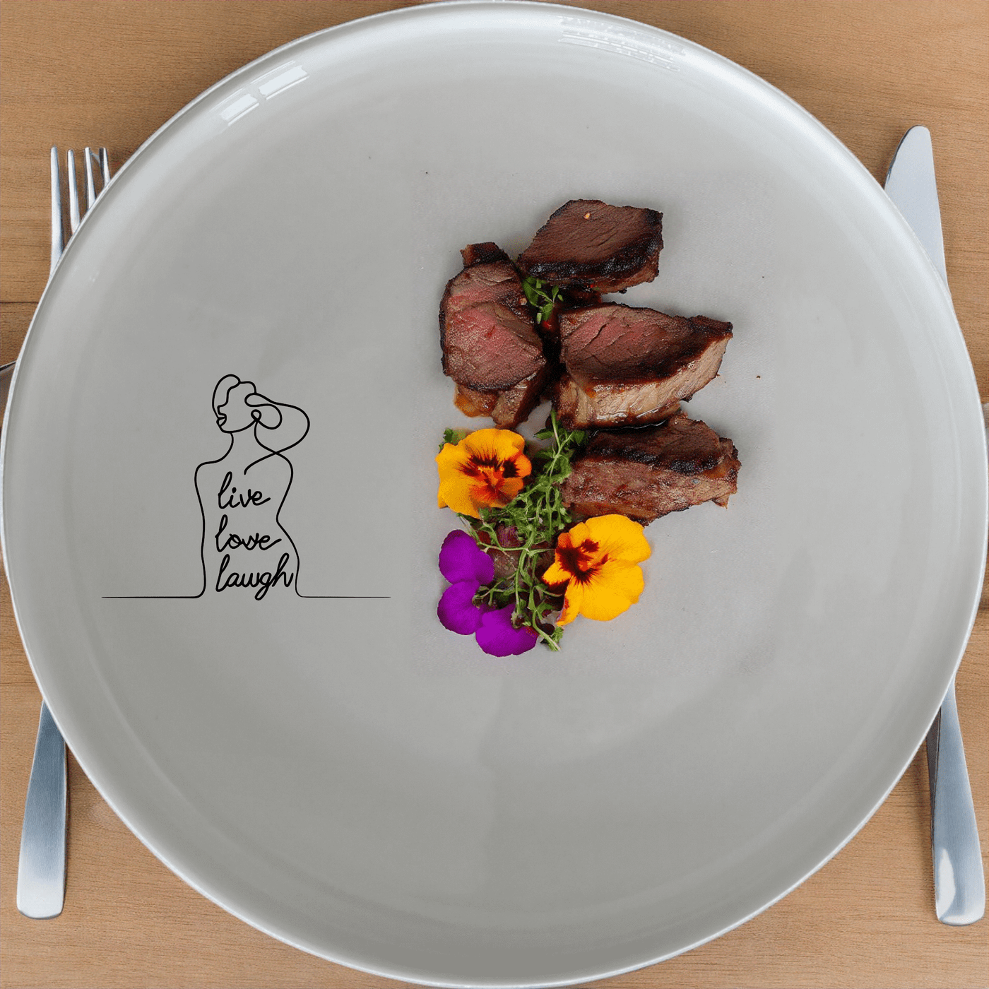 Live Love Laugh Side Plate Set of 4 - Range 4 is a stylish and versatile addition to your dining collection.