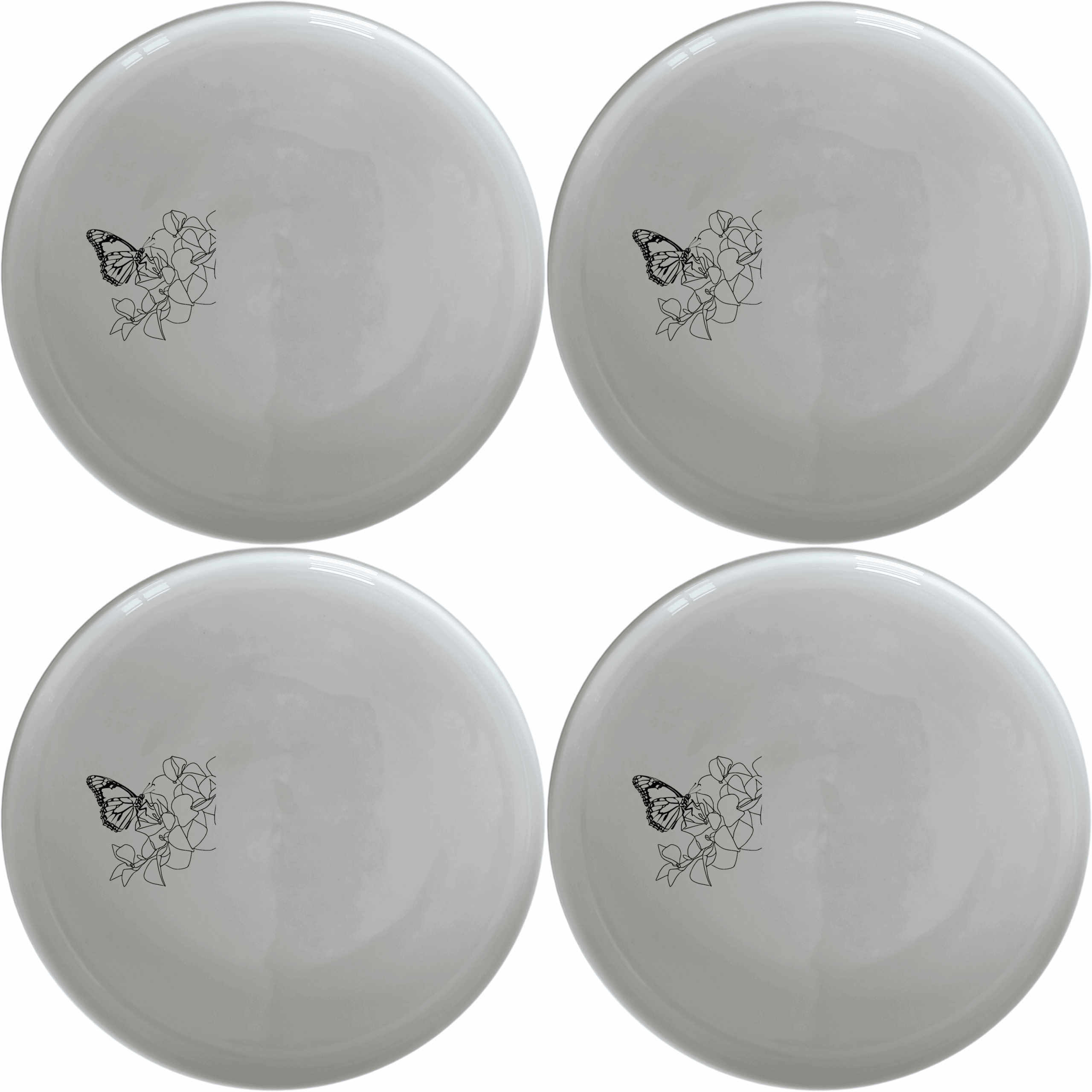 Monarch Butterfly Bougainvillea Side Plate Set of 4 - Range 4 offers a beautiful and elegant design perfect for any dining occasion.