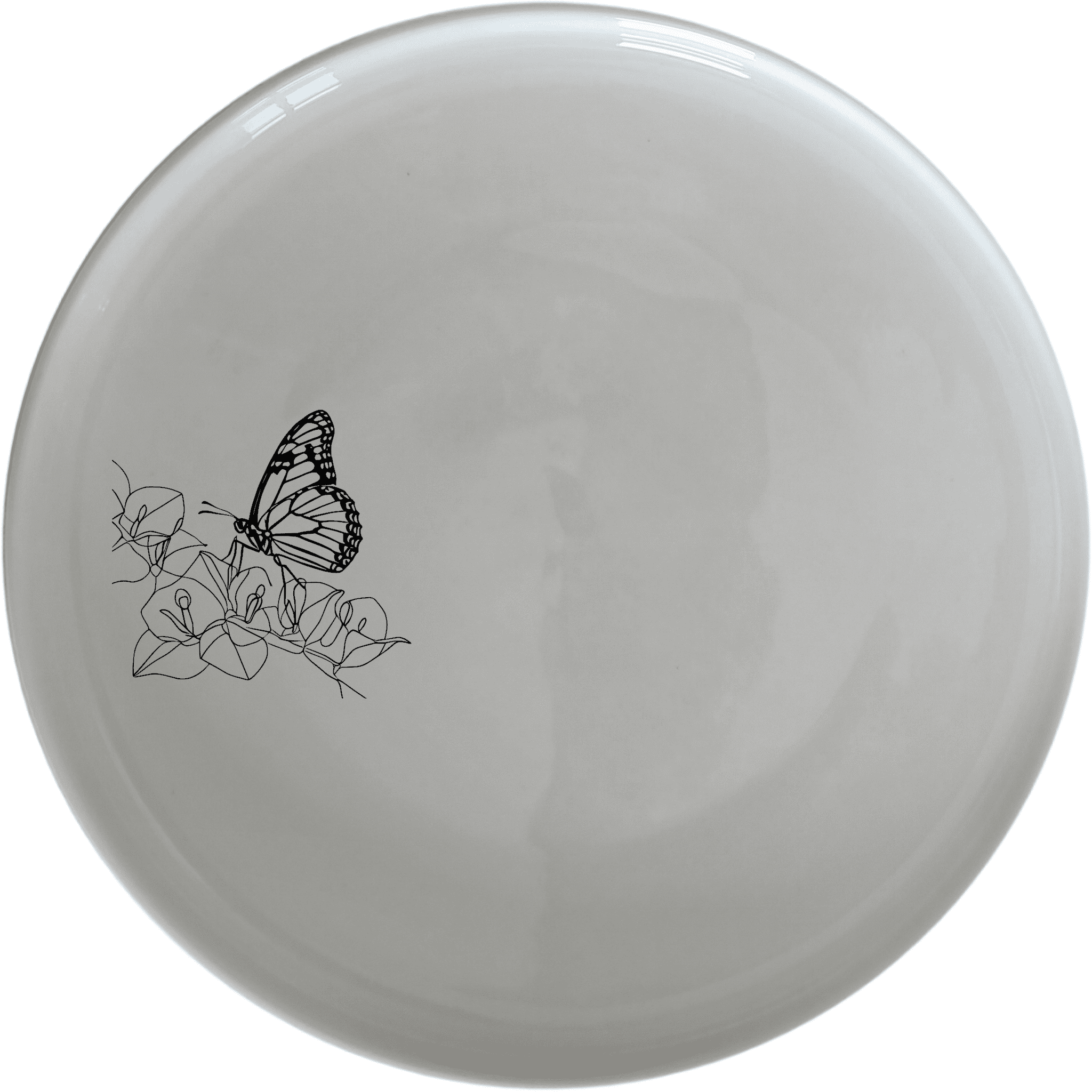 Monarch Butterfly Dinner Plate Set of 4 - Range 1 is a stunning set of four white ceramic dinner plates featuring an elegant monarch butterfly design. Perfect for any dining occasion.