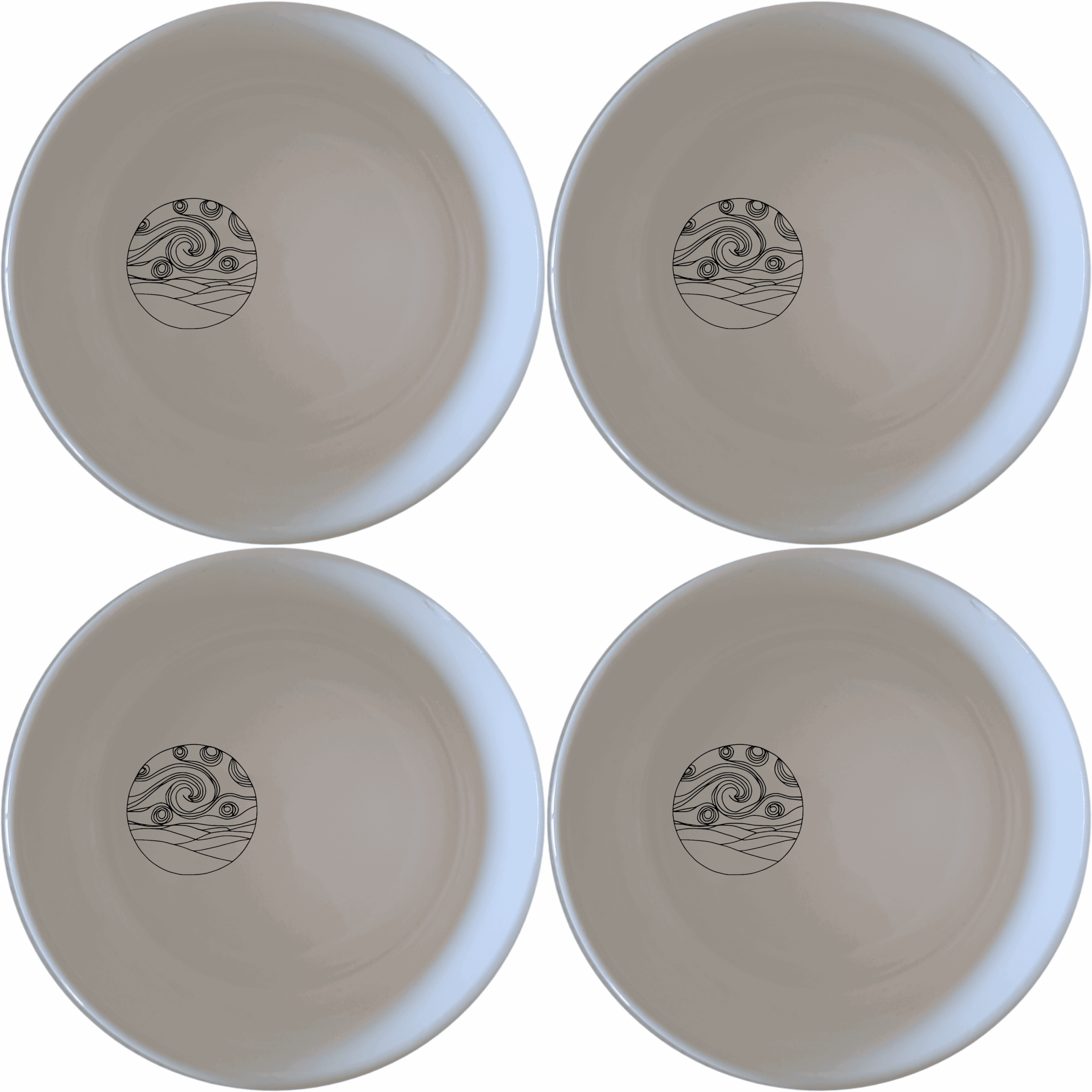 Starry Night Bowl Set of 4 - Range 4 is a beautifully designed set of four ceramic bowls perfect for any dining occasion.
