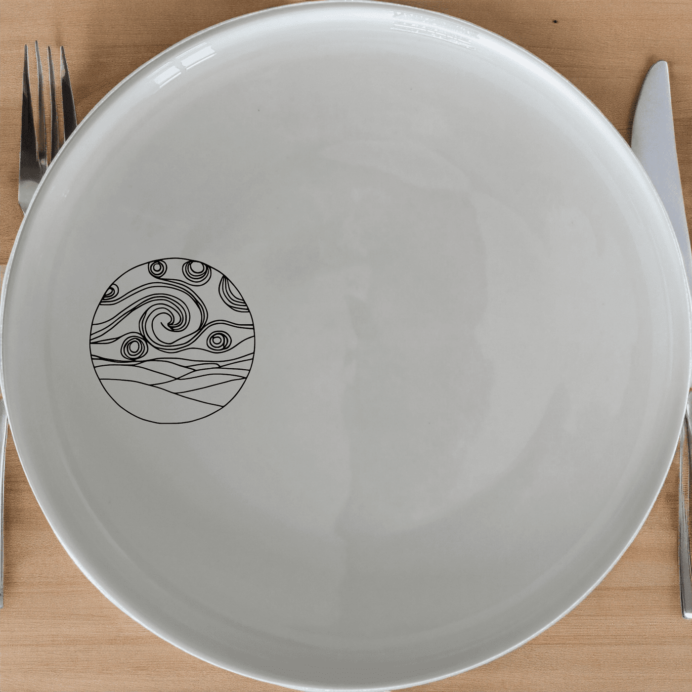 Starry Night Painting Side Plate Set of 4 - Range 4 is a beautiful and unique set of plates that feature a laser-etched design inspired by Van Gogh's iconic painting. These plates are perfect for adding a touch of art to your dining experience.