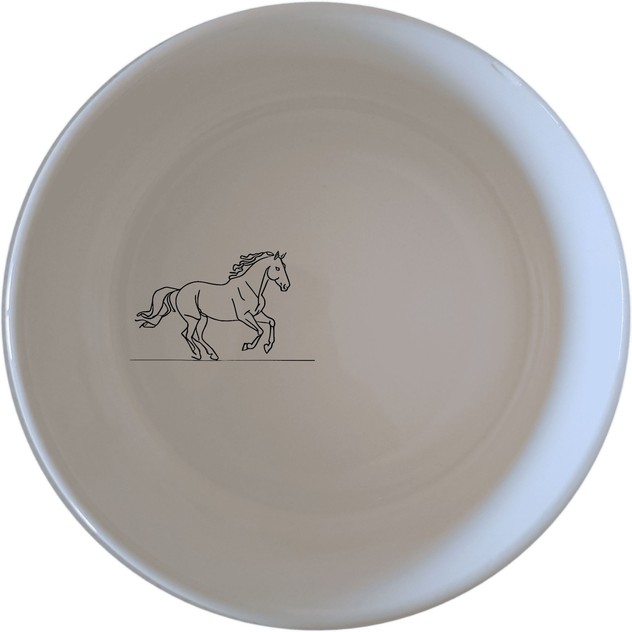 The Running Horses Bowl Set of 4 features elegant silhouettes of two running horses on each bowl, perfect for adding a touch of nature to your dining experience.