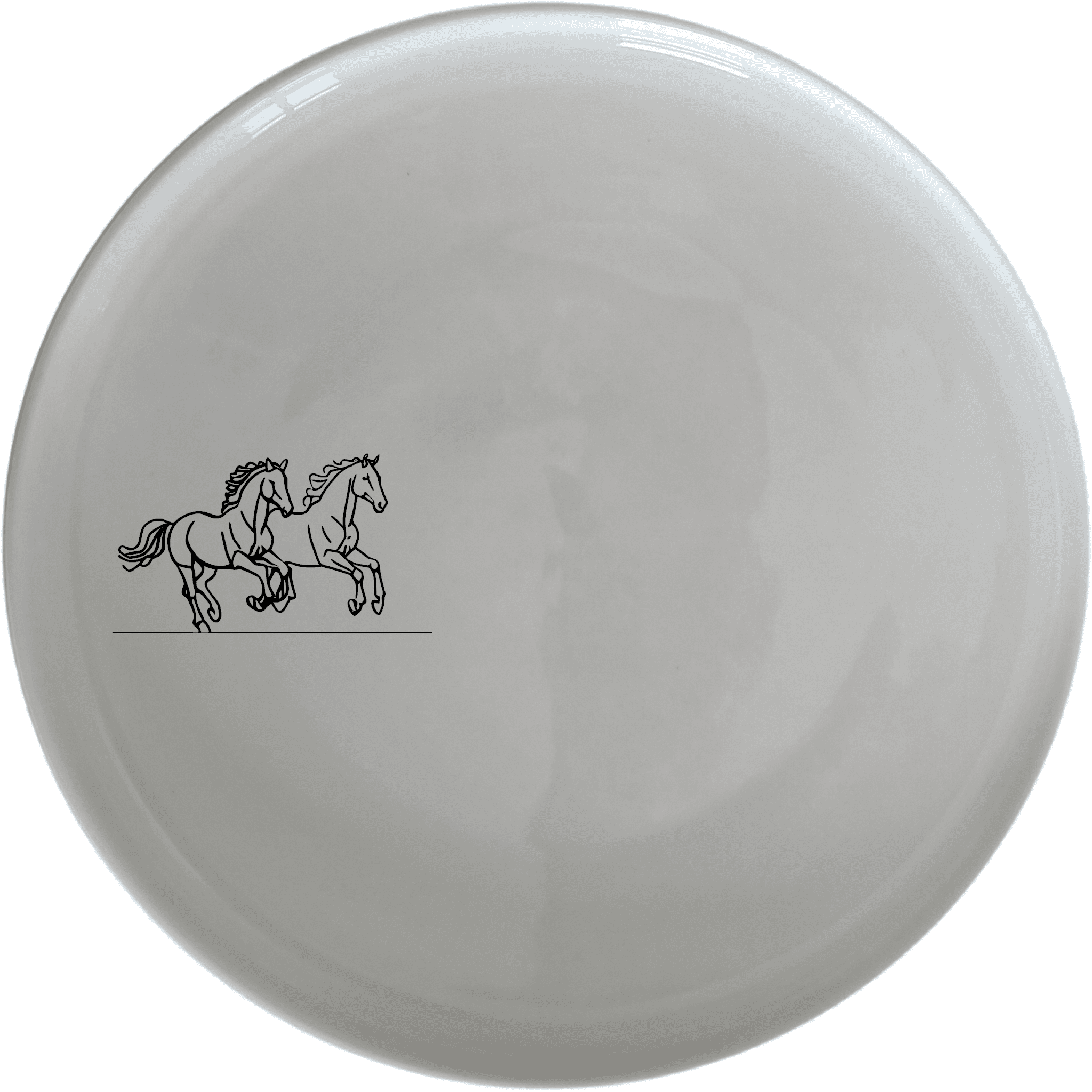 The Running Horses Dinner Plate Set of 4 features a sleek silhouette design, perfect for modern dining and everyday use.
