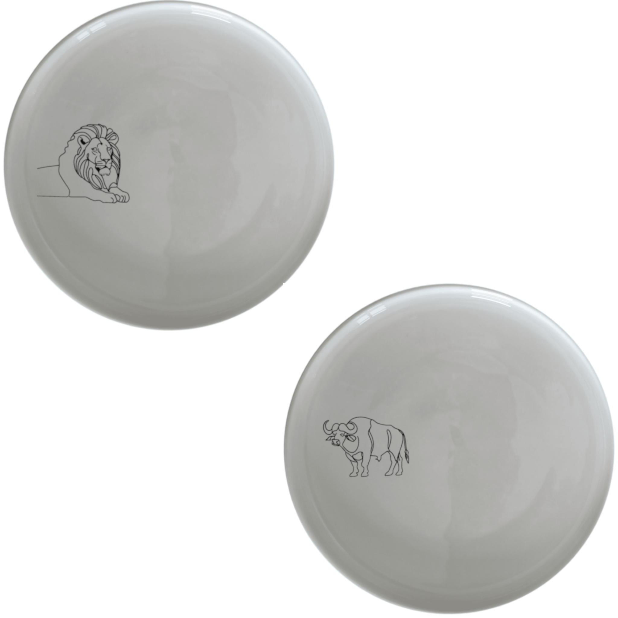 African Big Five Side Plate Set of 5 - Range 1 is a stylish and unique addition to any dining table, perfect for those who appreciate wildlife designs.