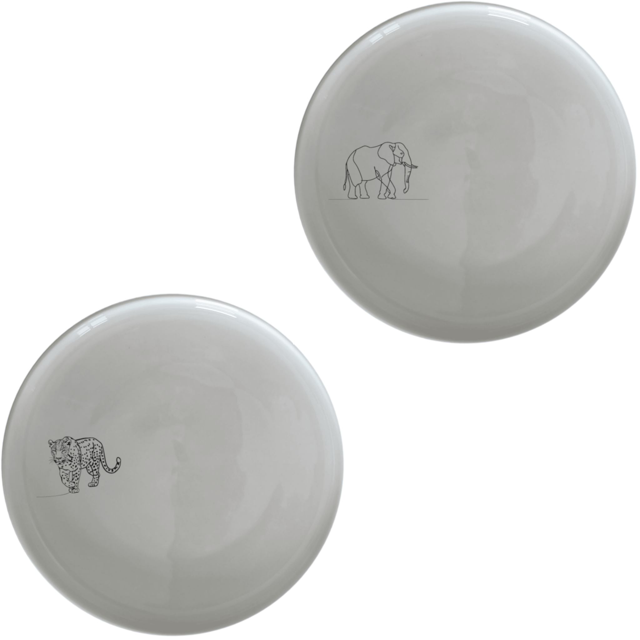 African Big Five Dinner Plate Set of 5 - Range 1 is a stylish and unique addition to any dining table, perfect for those who appreciate wildlife designs.