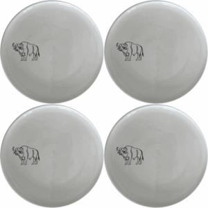 The Silhouette Big Five African Buffalo Side Plate Set of 4 features a striking silhouette design, perfect for adding a touch of wildlife elegance to your dining table.