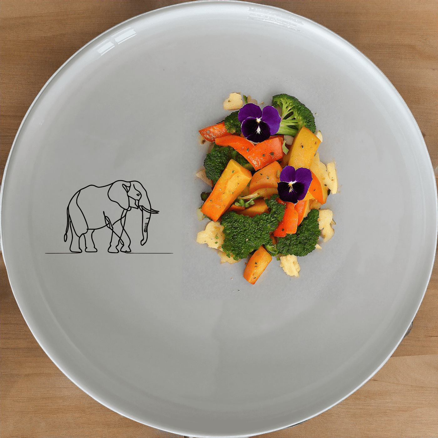 The Silhouette Big Five African Elephant Dinner Plate Set of 4 adds a touch of wildlife elegance to your dining table. Crafted from durable ceramic, these plates feature a subtle yet striking silhouette of an African elephant, perfect for nature lovers and those who appreciate unique tableware.