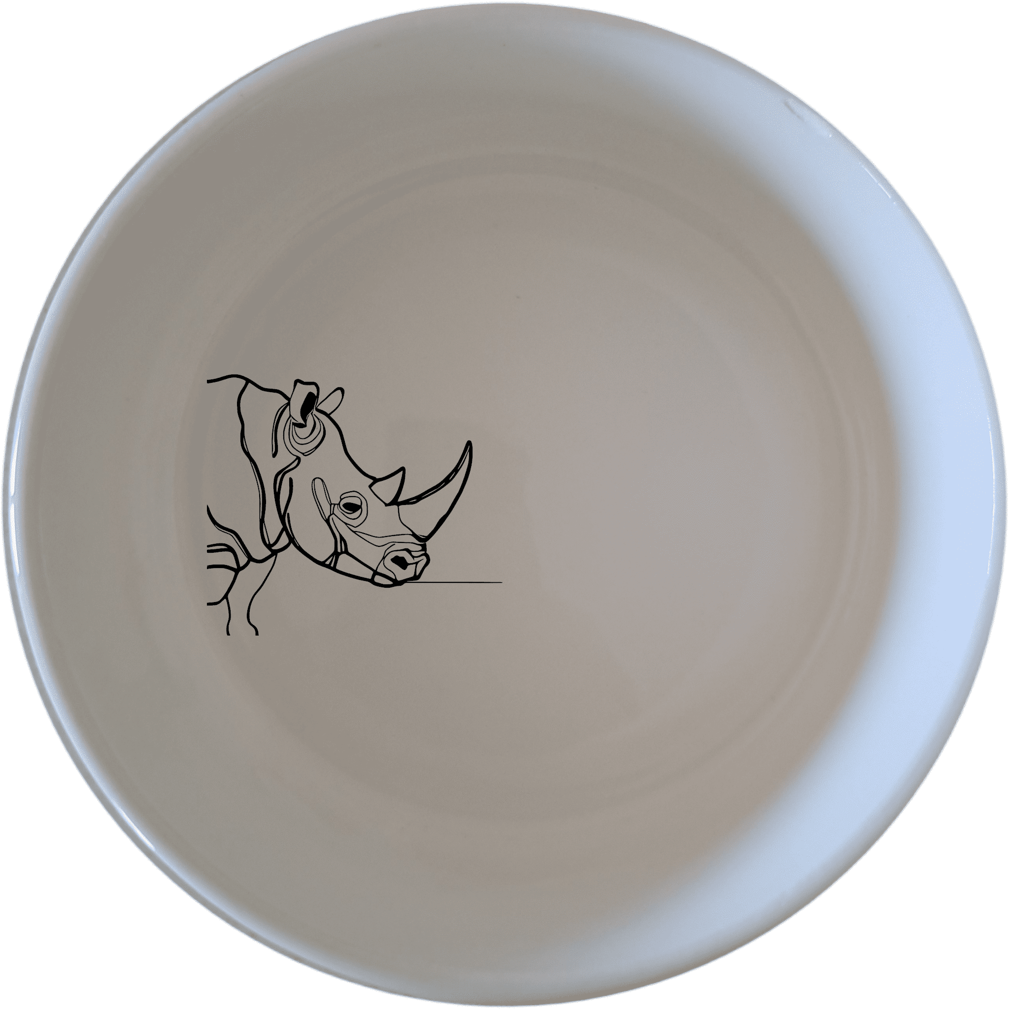 The Silhouette Big Five African Rhino Bowl Set of 4 features a striking rhino silhouette design, perfect for adding a touch of wildlife elegance to your dining table.