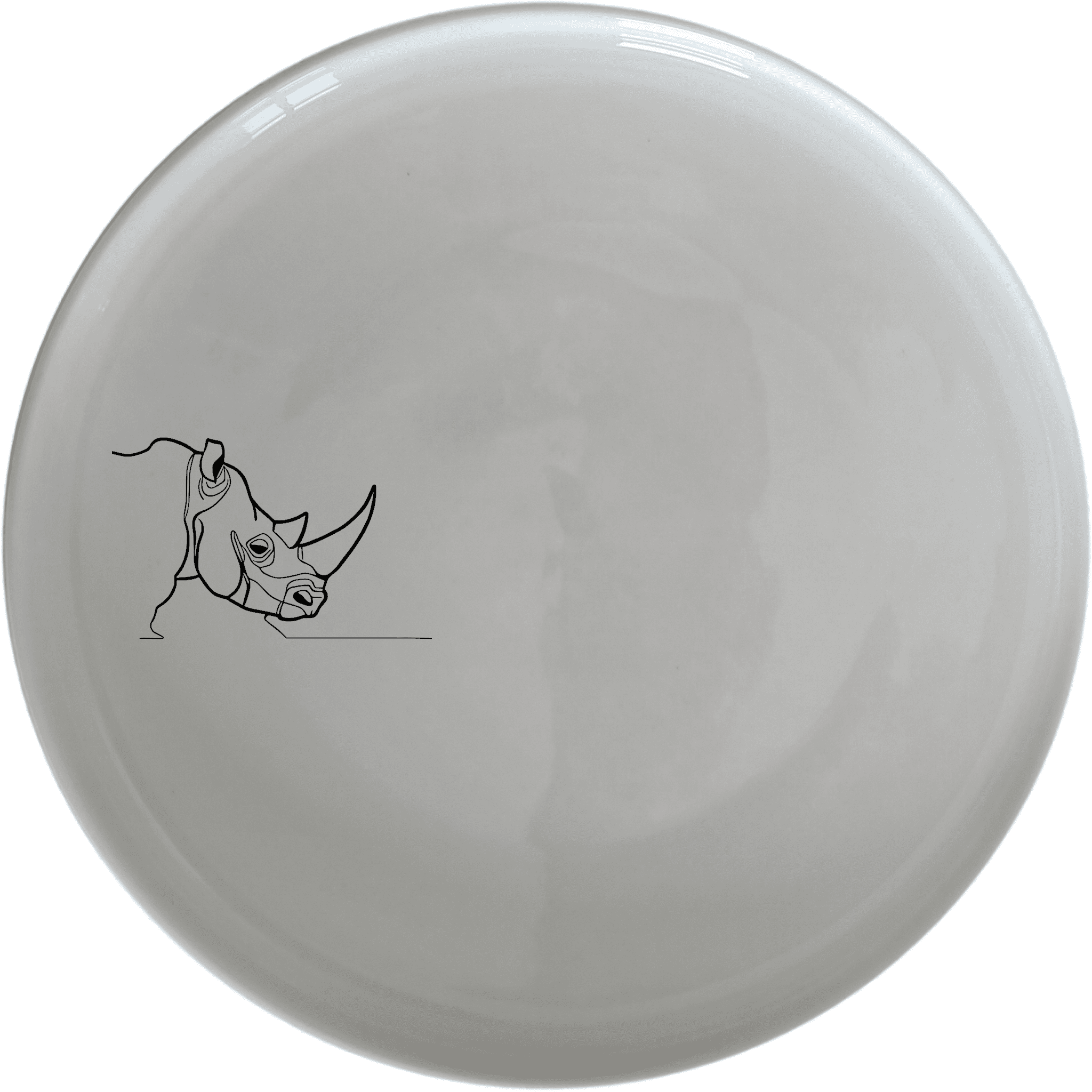 The Silhouette Big Five African Rhino Dinner Plate Set of 4 features elegant laser-etched designs for a sophisticated touch to your dining experience.