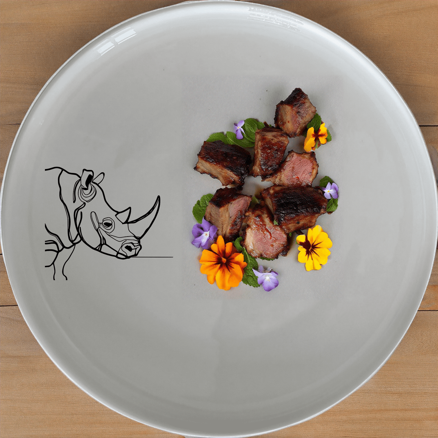 Discover the Silhouette Rhino Dinner Plate Set of 4, a striking addition to any dining collection. These plates feature a bold, minimalist design that brings a touch of modern art to your table.