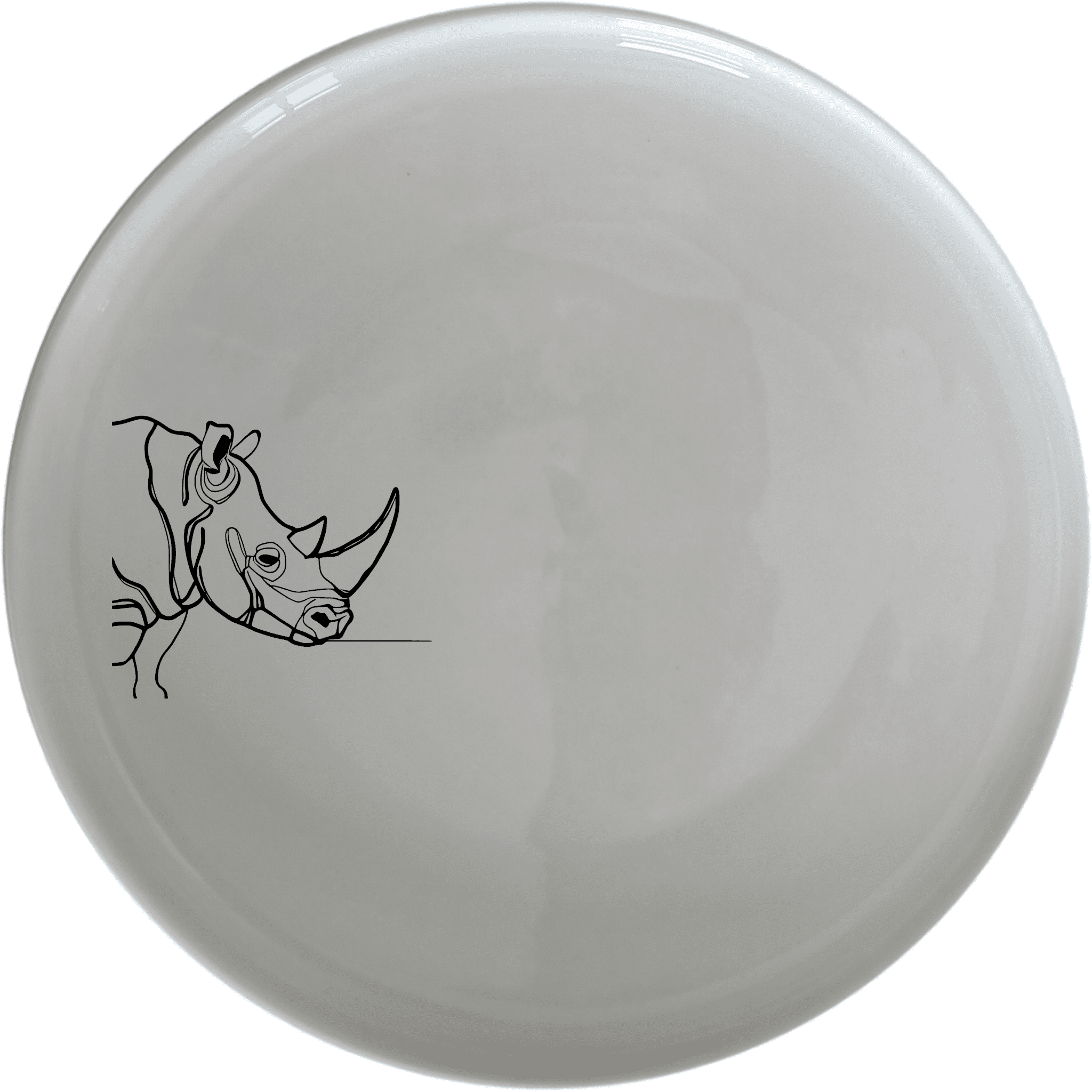 The Silhouette Big Five African Rhino Side Plate Set of 4 adds a touch of wildlife elegance to your dining table with its sleek, minimalist design.