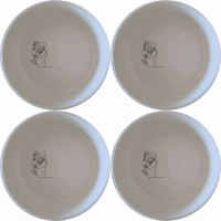 The Sillohette Father Daughter Bowl Set of 4 - Range 3 is a beautifully designed set of four white ceramic bowls, each featuring a unique laser-etched silhouette of a father and daughter. Perfect for everyday use or special occasions, these bowls add a touch of warmth and elegance to your dining table.