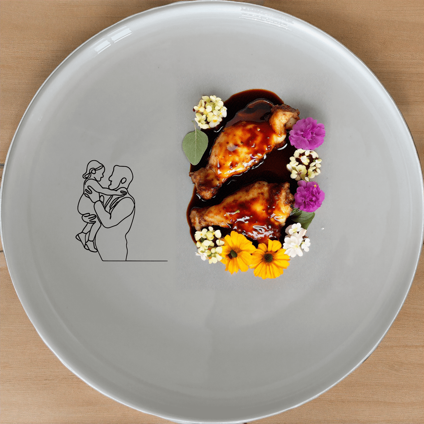 The Sillohette Father Daughter Dinner Plate Set of 4 - Range 3 is a beautifully designed set that adds a touch of elegance to any dining table. Crafted from high-quality ceramic, these plates feature a timeless silhouette design that celebrates the bond between father and daughter.