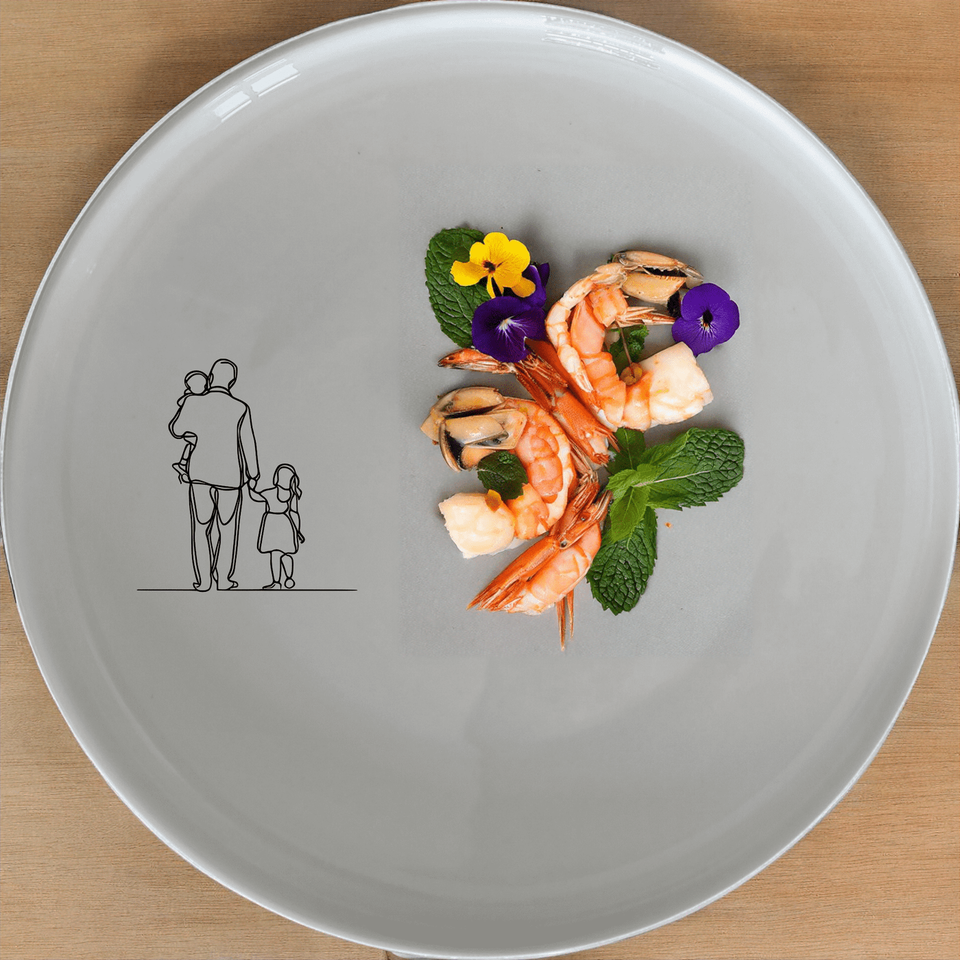 The Sillohette Father Daughter Dinner Plate Set of 4 - Range 4 features a timeless design perfect for any dining table.