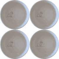 The Silhouette Fat Curvey Cat Bowl Set of 4 - Range 1 is a charming and functional addition to any kitchen, perfect for cat lovers who appreciate minimalist design and quality craftsmanship.
